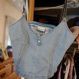 Denim corset top size medium